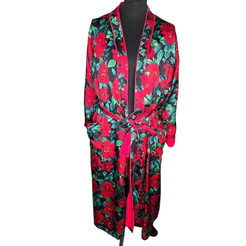 Victoria's Secret Vintage Gold Label Floral Robe Size: M/L